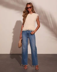 Gentle Influence Tiered Fringe Knit Sweater