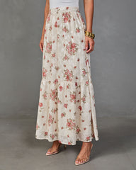 Rosy Cheers Floral Maxi Skirt