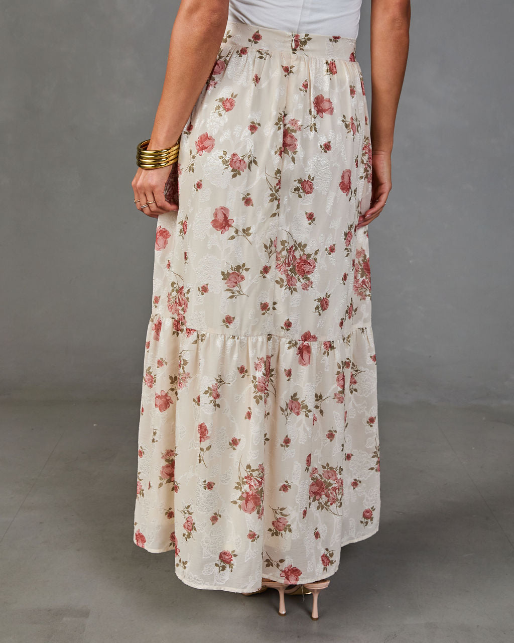 Rosy Cheers Floral Maxi Skirt