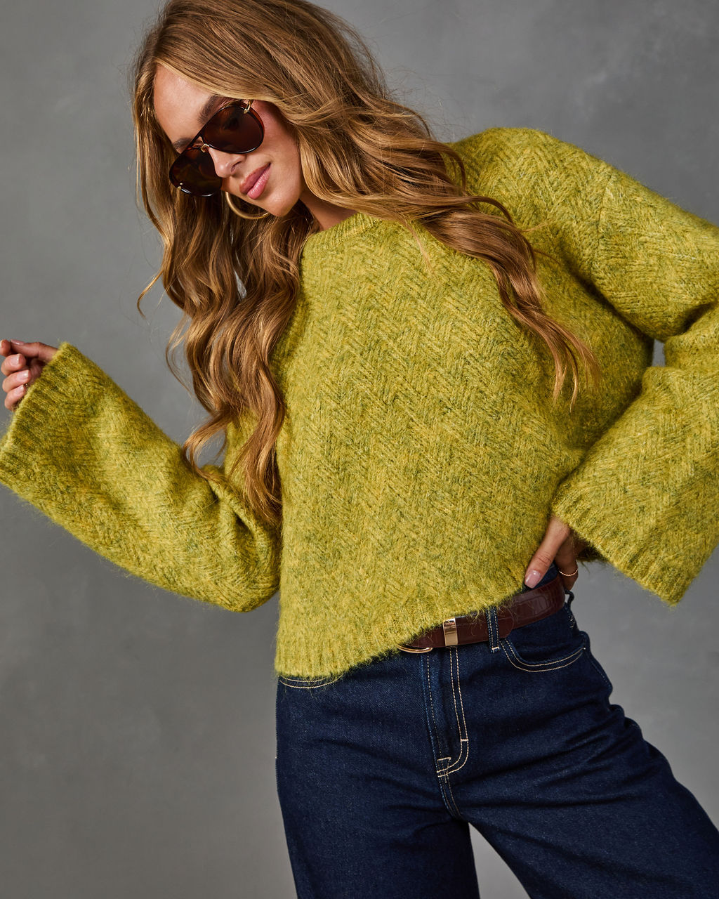 Christa Textured Knit Sweater