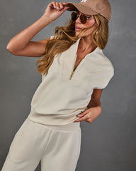 Next Stop Mock Neck Quarter Zip Soft Form Vest