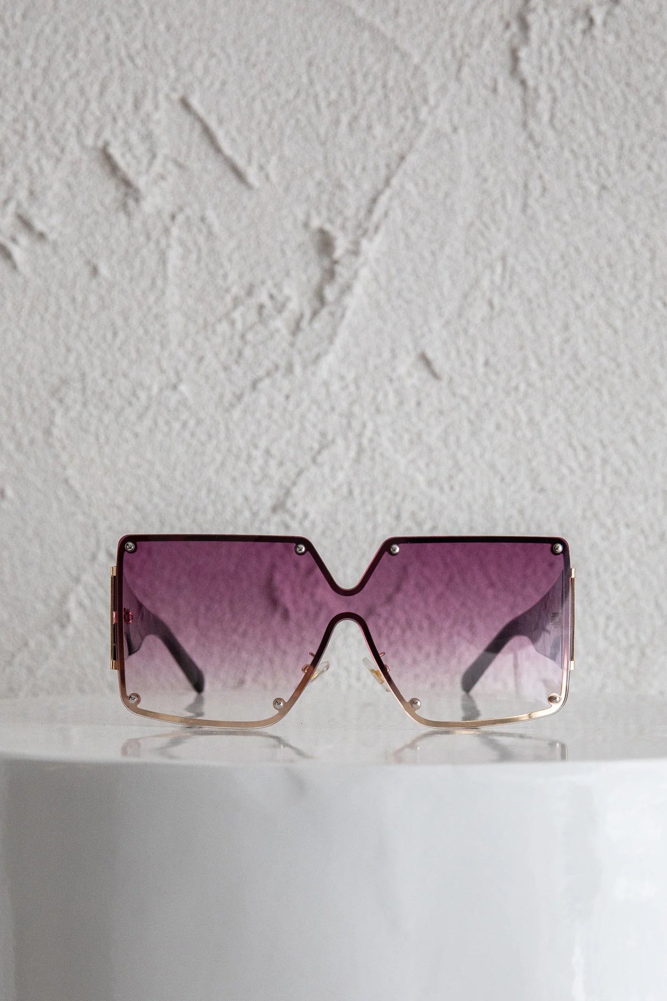 Fiery Square Frame Sunglasses Red