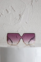 Fiery Square Frame Sunglasses Red