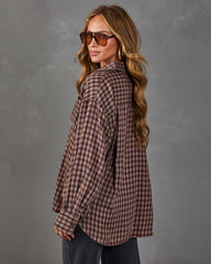 Old West Plaid Button Down Top