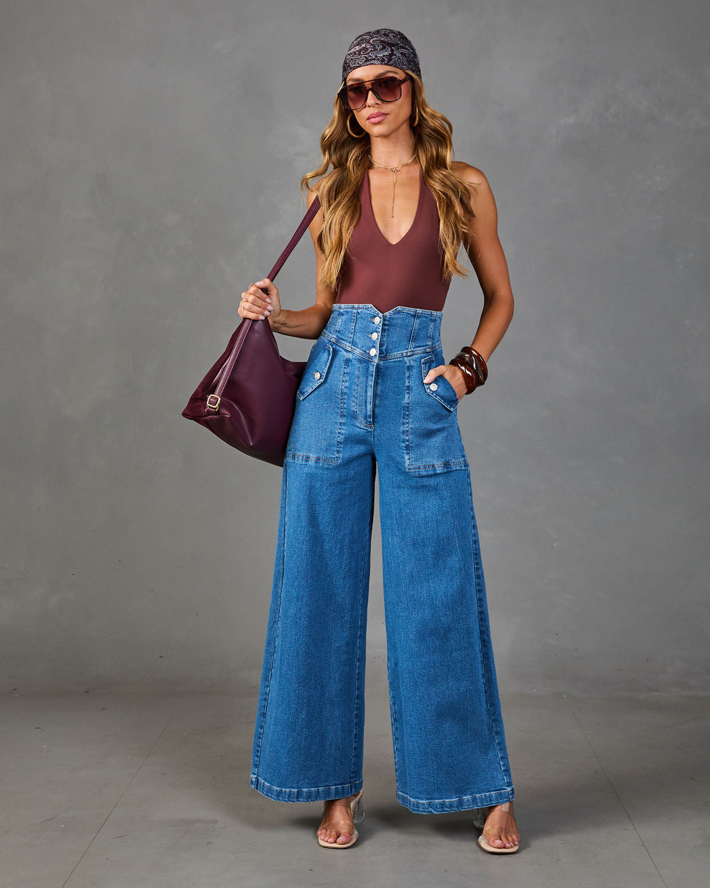 Christen High Waisted Wide Leg Jeans