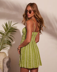 Saltwater Soul Embroidered Floral Eyelet Mini Dress
