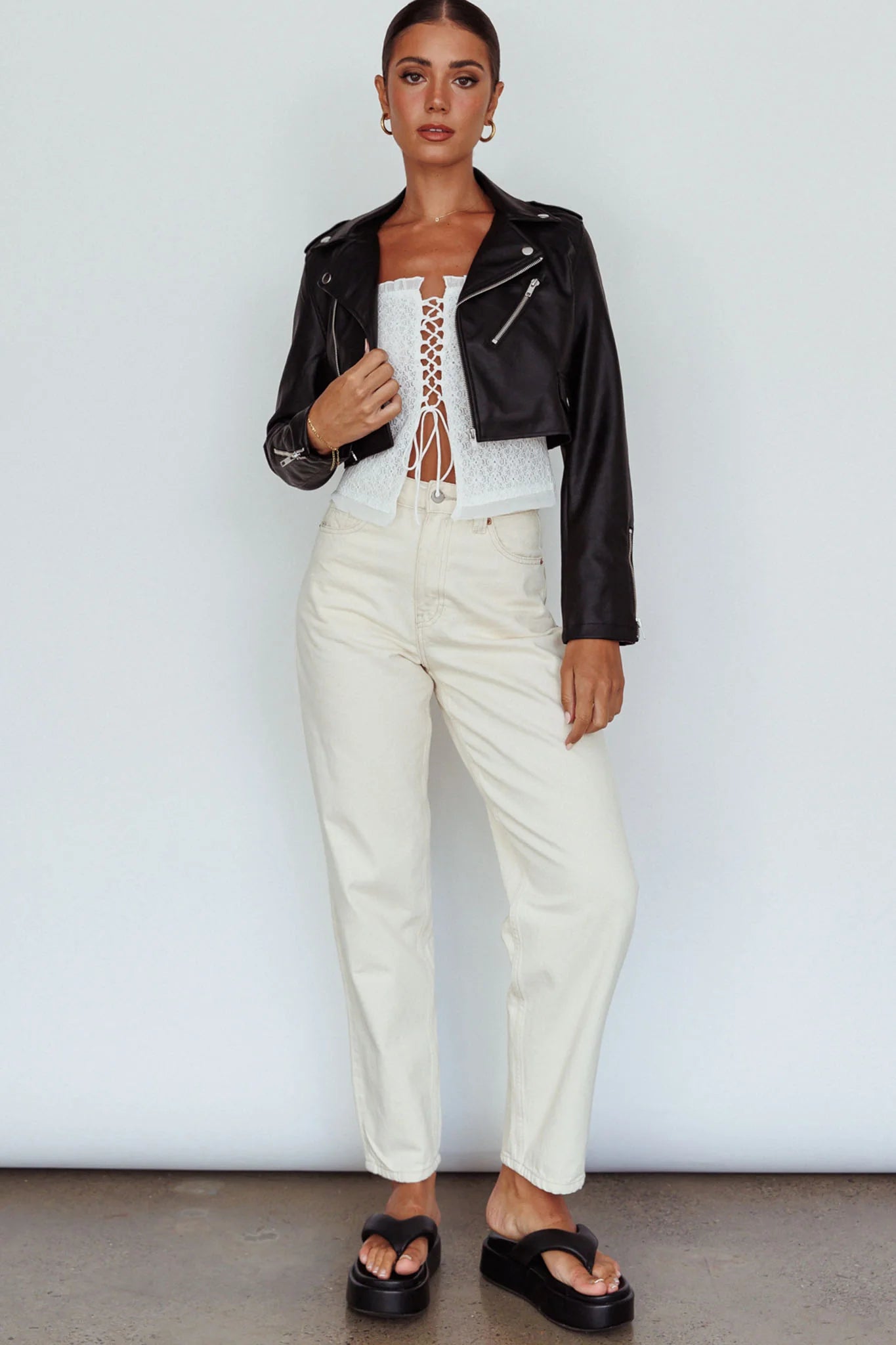 Toulouse Faux Leather Jacket Black