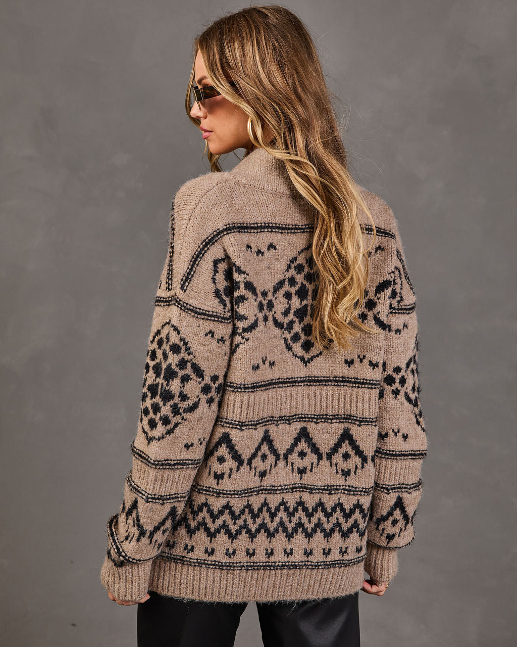 Woodland Whimsy Knit Abstract Cardigan