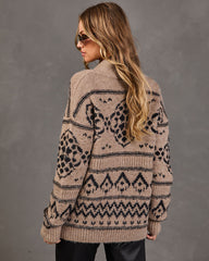 Woodland Whimsy Knit Abstract Cardigan