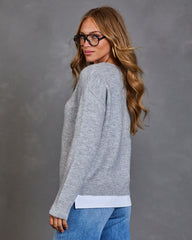 Kamiya V Neck Twofer Sweater