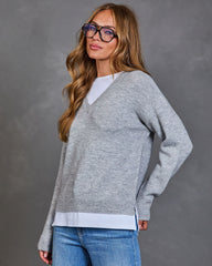 Kamiya V Neck Twofer Sweater