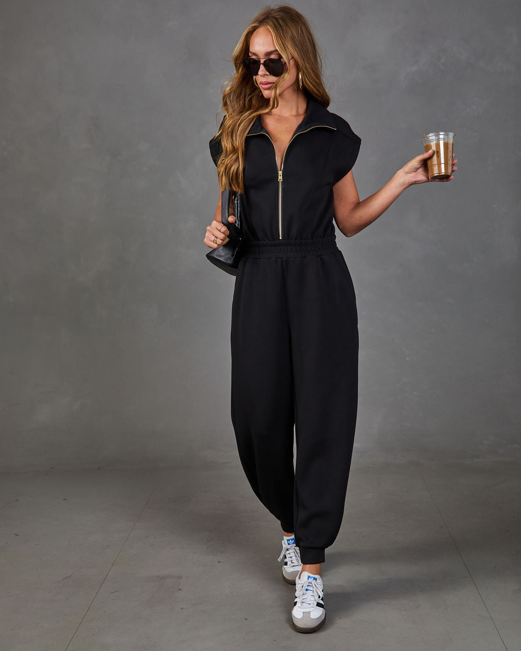 Gate Check Half Zip Soft Form Jumpsuit