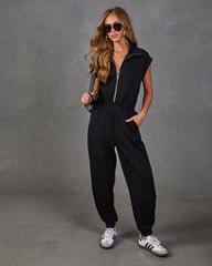 Gate Check Half Zip Soft Form Jumpsuit