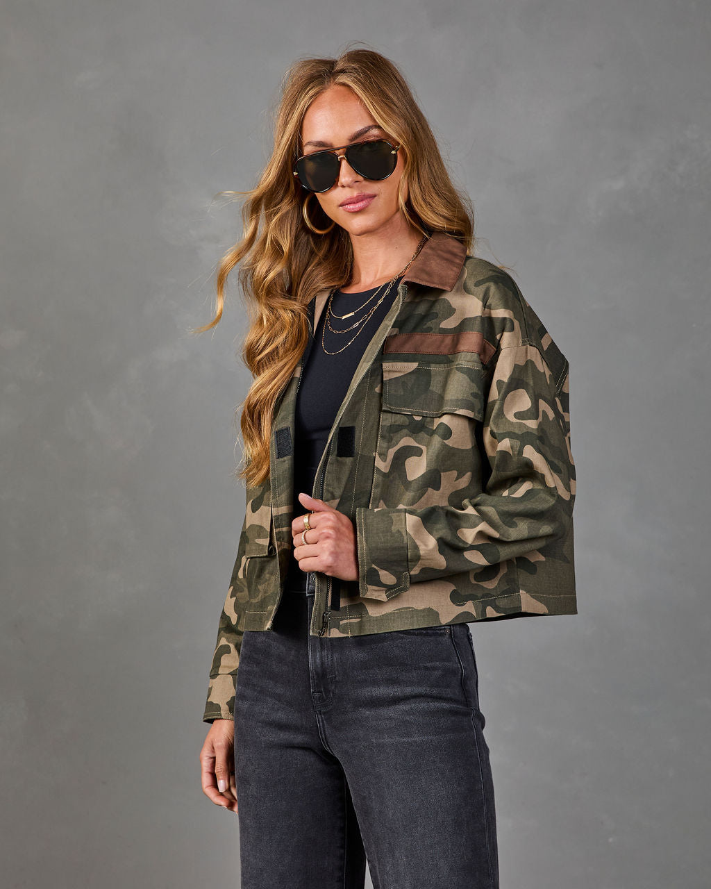 Ninth Tide Cotton Camo Print Jacket
