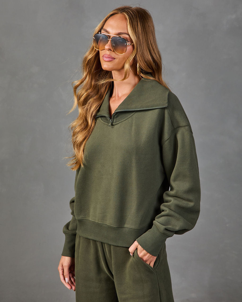 Pace Theory Fleece Half Zip Sweatshirt