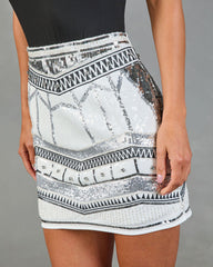 Sea Spark Sequin Embellished Mini Skirt