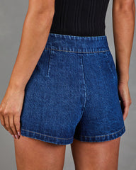 Daybreak Society Belted Denim Mini Skort