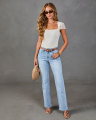 Maison Fleur Floral Lace Top