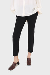 Black side pocket tailored trousers
