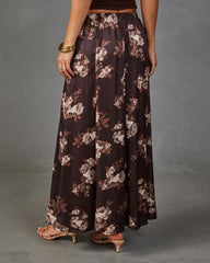 Darcey Floral Satin Maxi Skirt