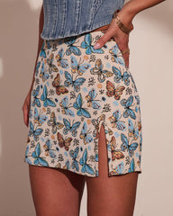 Roam Free Butterfly Mini Skirt