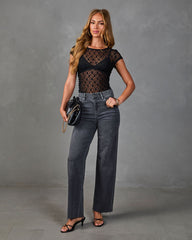 Evening Bloom Floral Lace Top