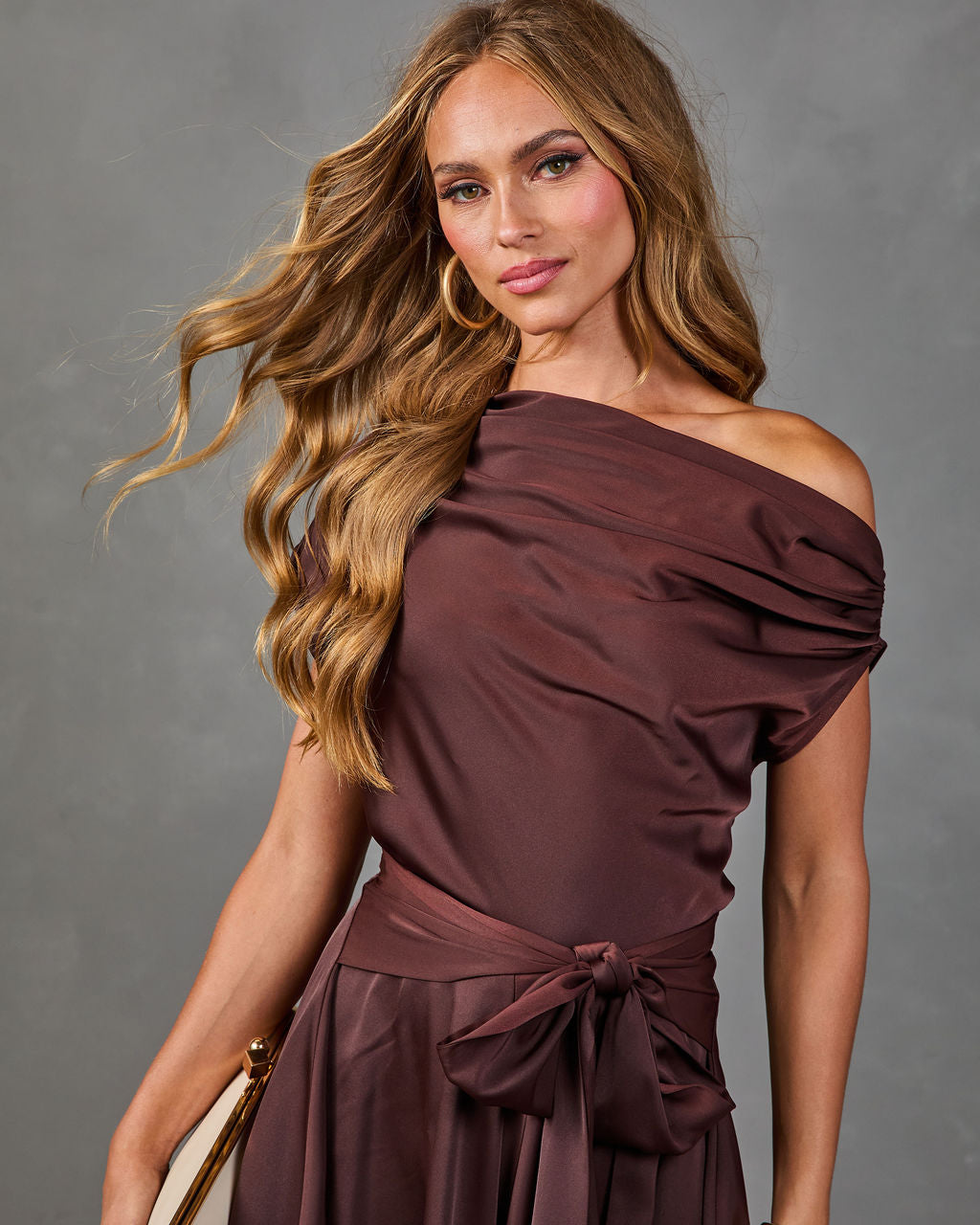 Grand Reserve Satin Waist Tie Romper