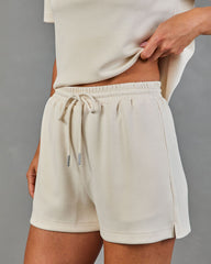 Softly Styled Drawstring Scuba Shorts