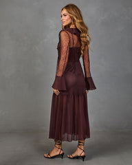 Worth The Wait Ruffle Lace Maxi Dress