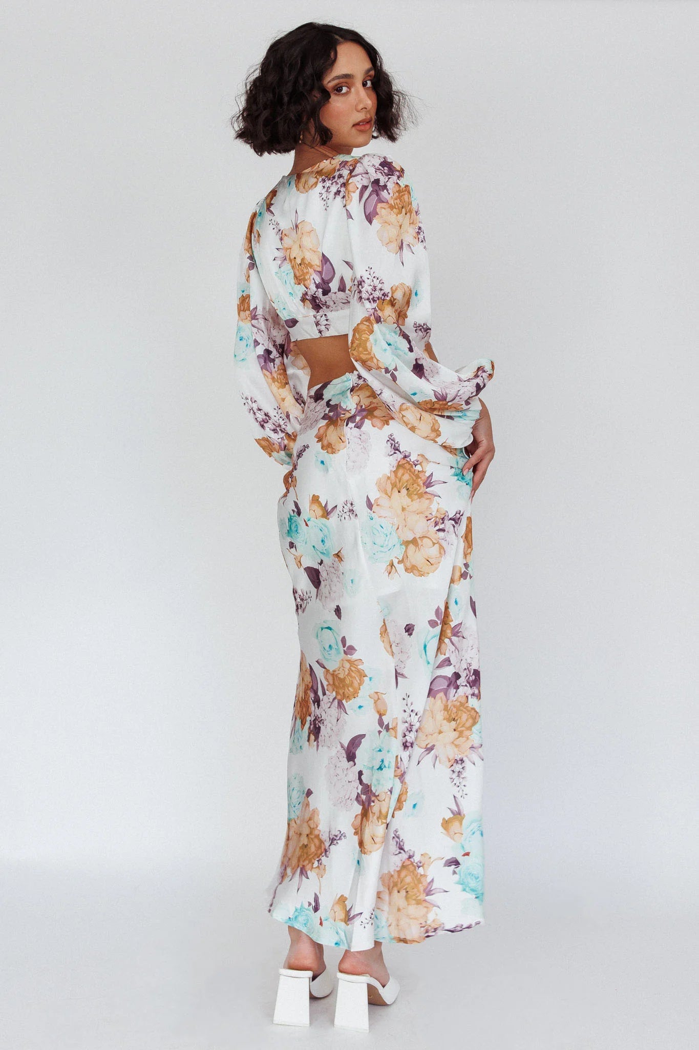 Meet Me In Fiji Maxi Skirt Floral Yellow