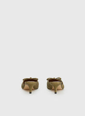 Unrivaled Pointed Toe Faux Suede Heels Green