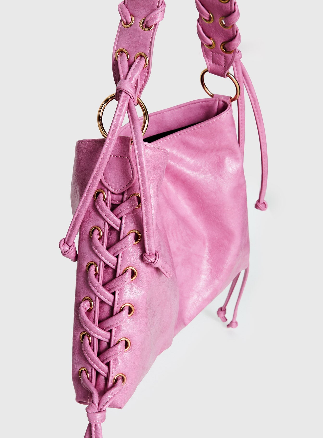 Amadea Tie Detail Shoulder Bag Pink
