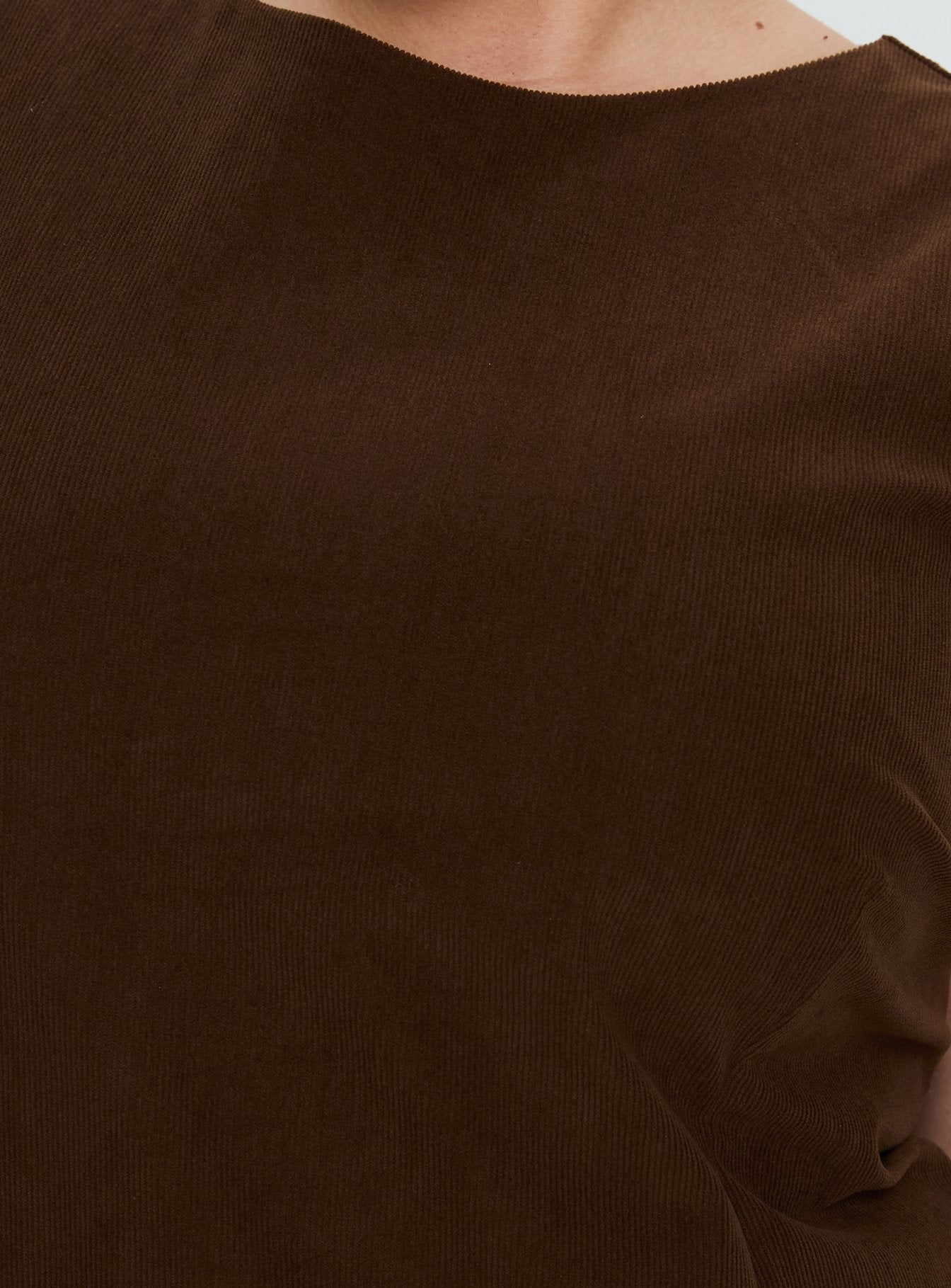 Alfalfa Corduroy Mini Dress Chocolate Curve