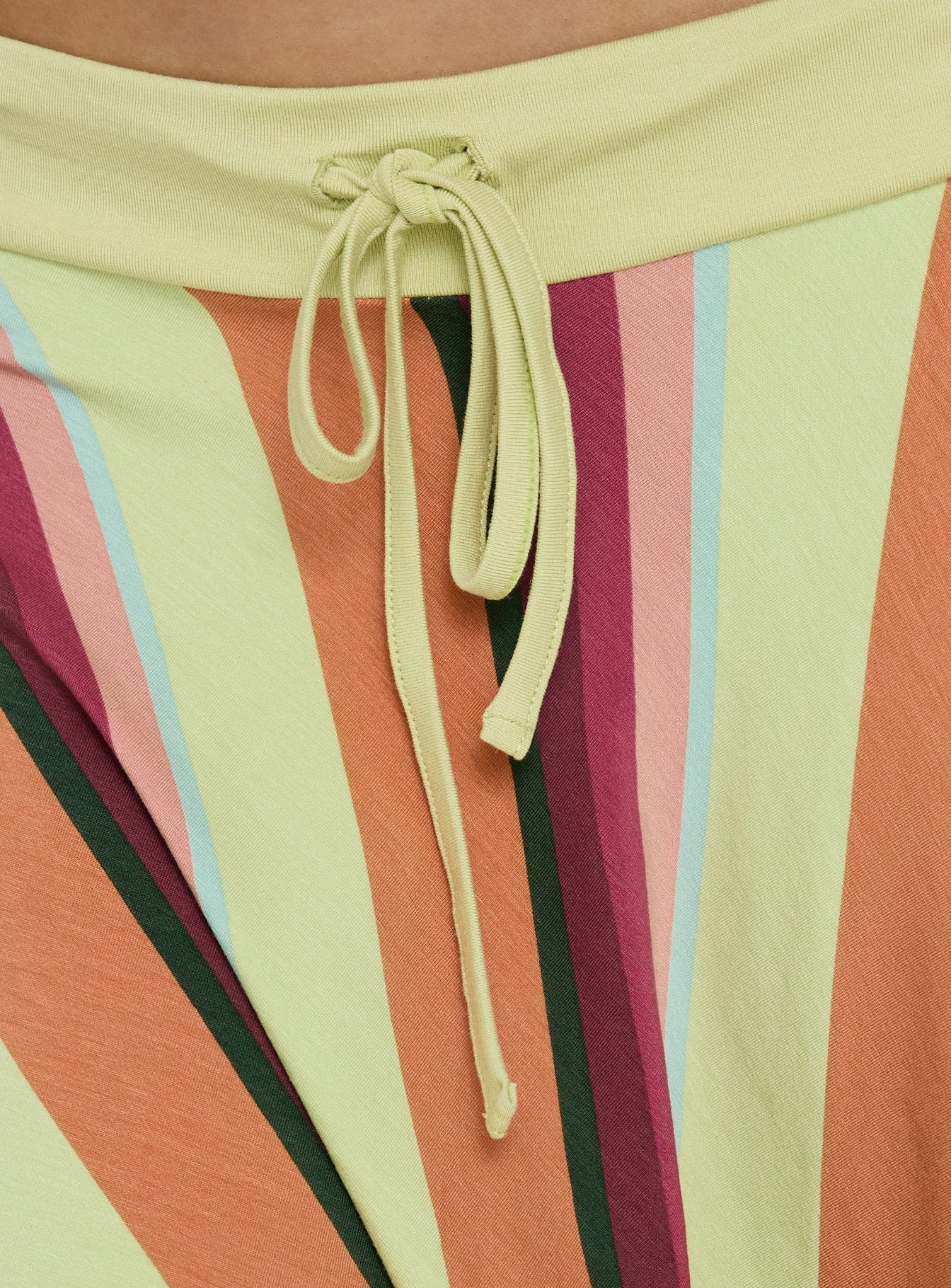 Eranza Midi Skirt Mixed Orange Stripe