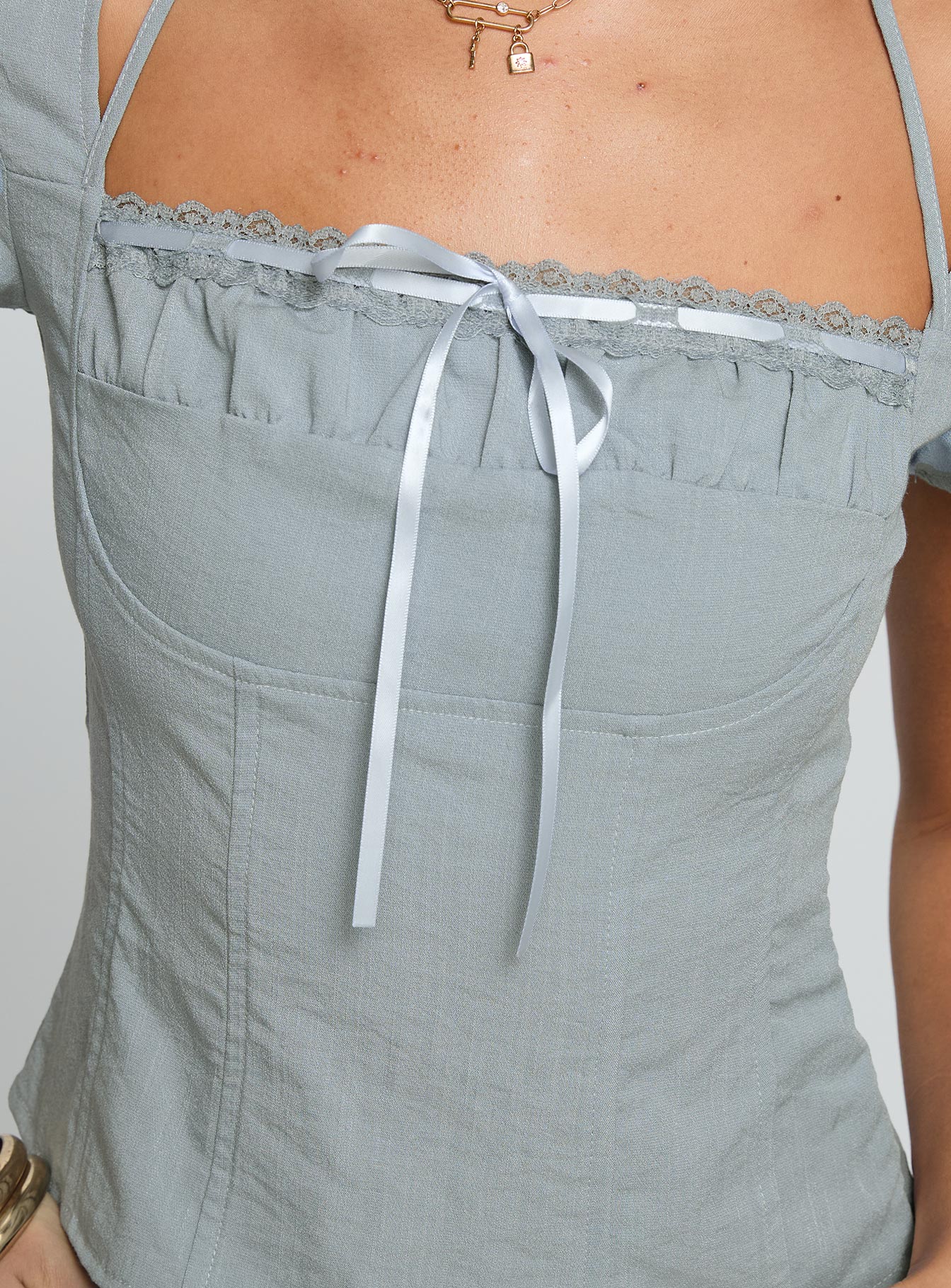 Trynia Short Sleeve Top Blue