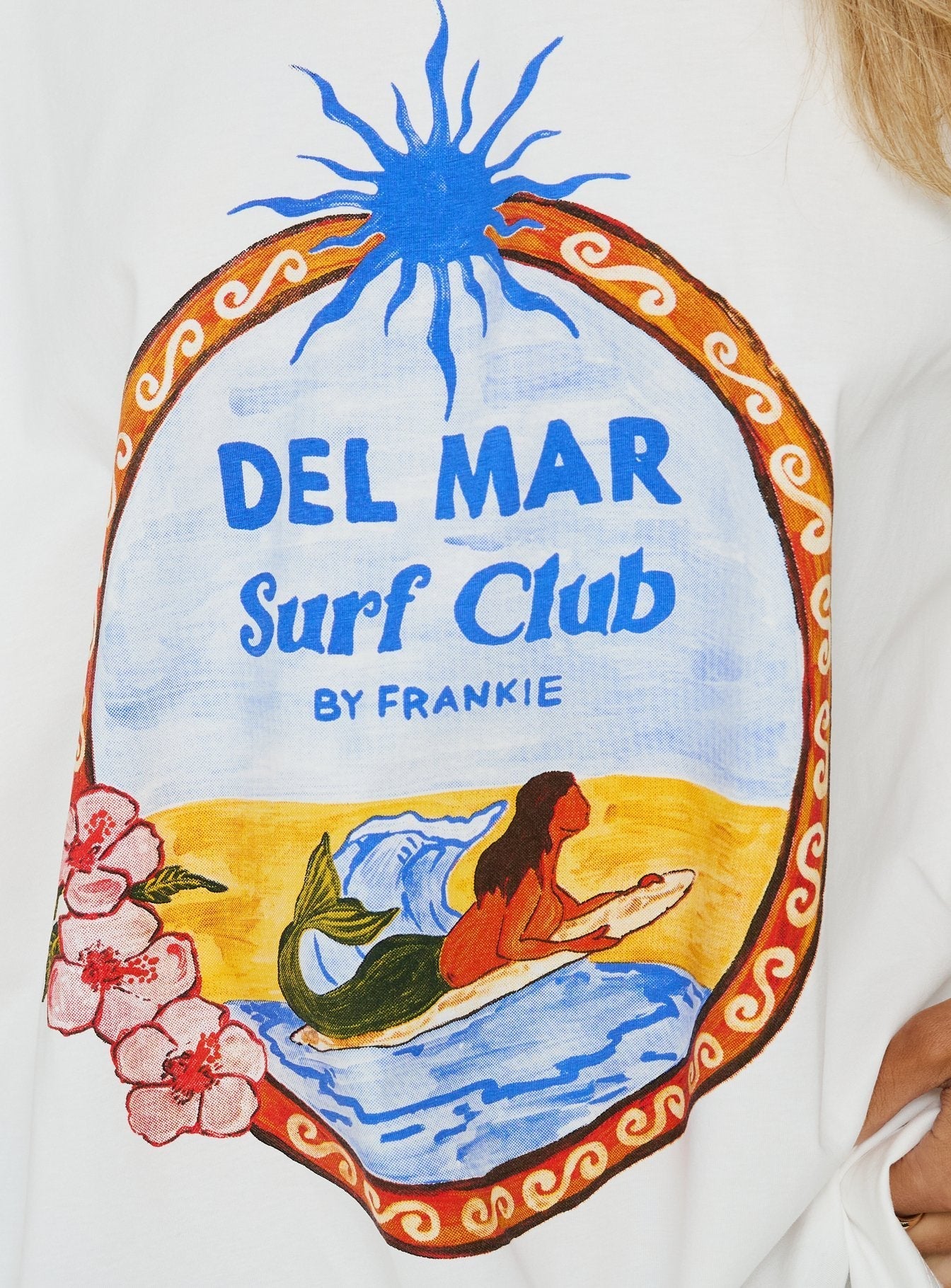Del Mar Surf Club Oversized Graphic Tee White / Multi