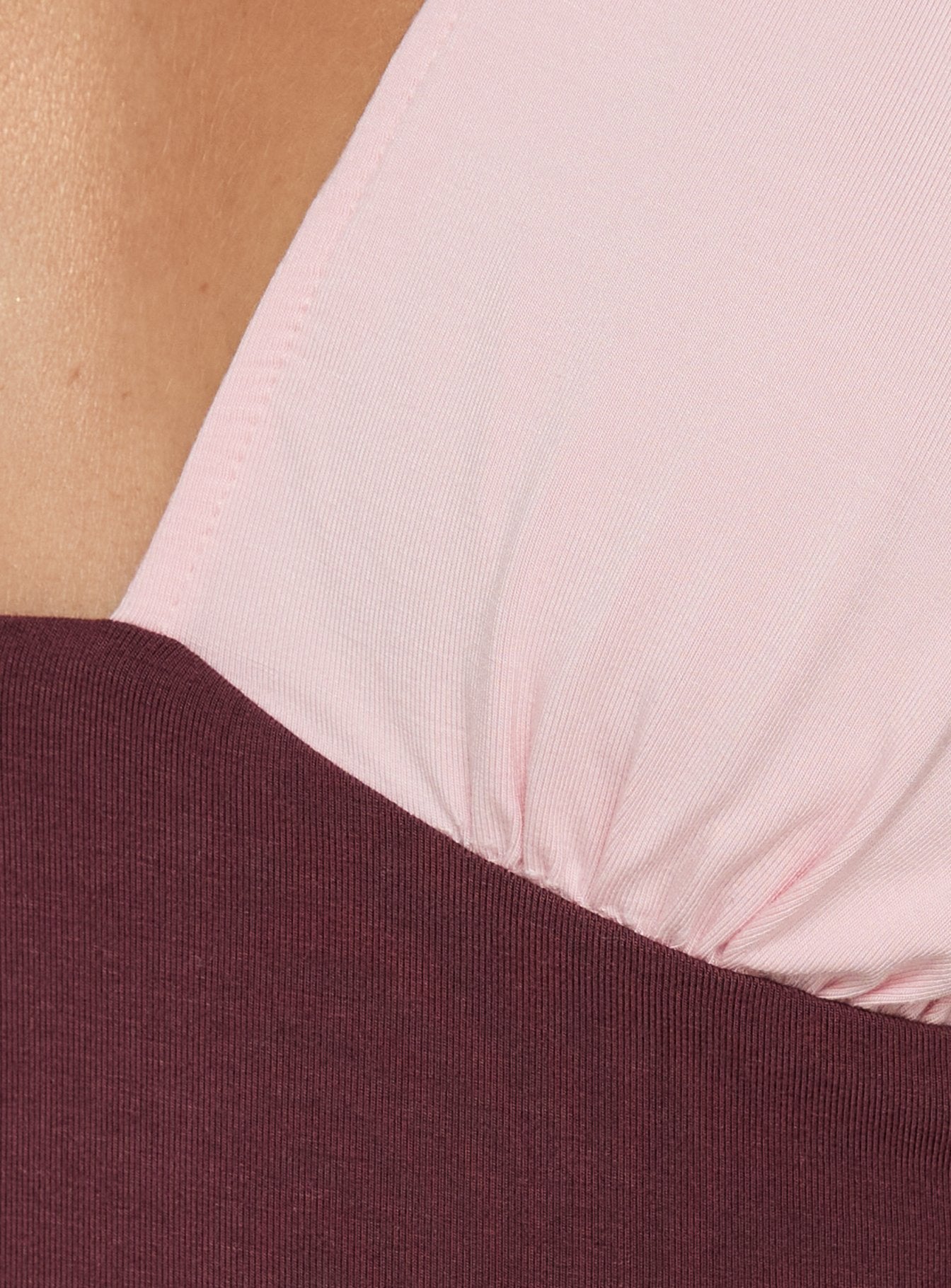 Amalisa Batwing Spliced Top Pink / Burgundy