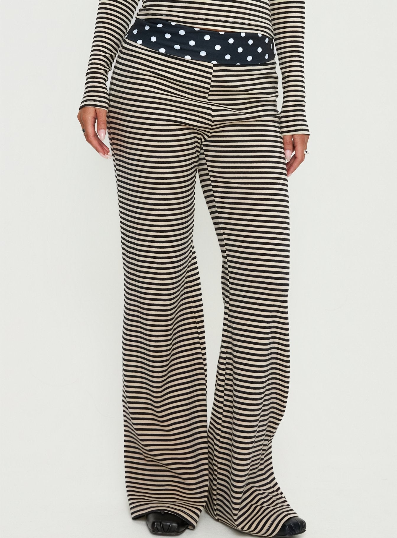 Virenna Fold Over Pants Black Multi