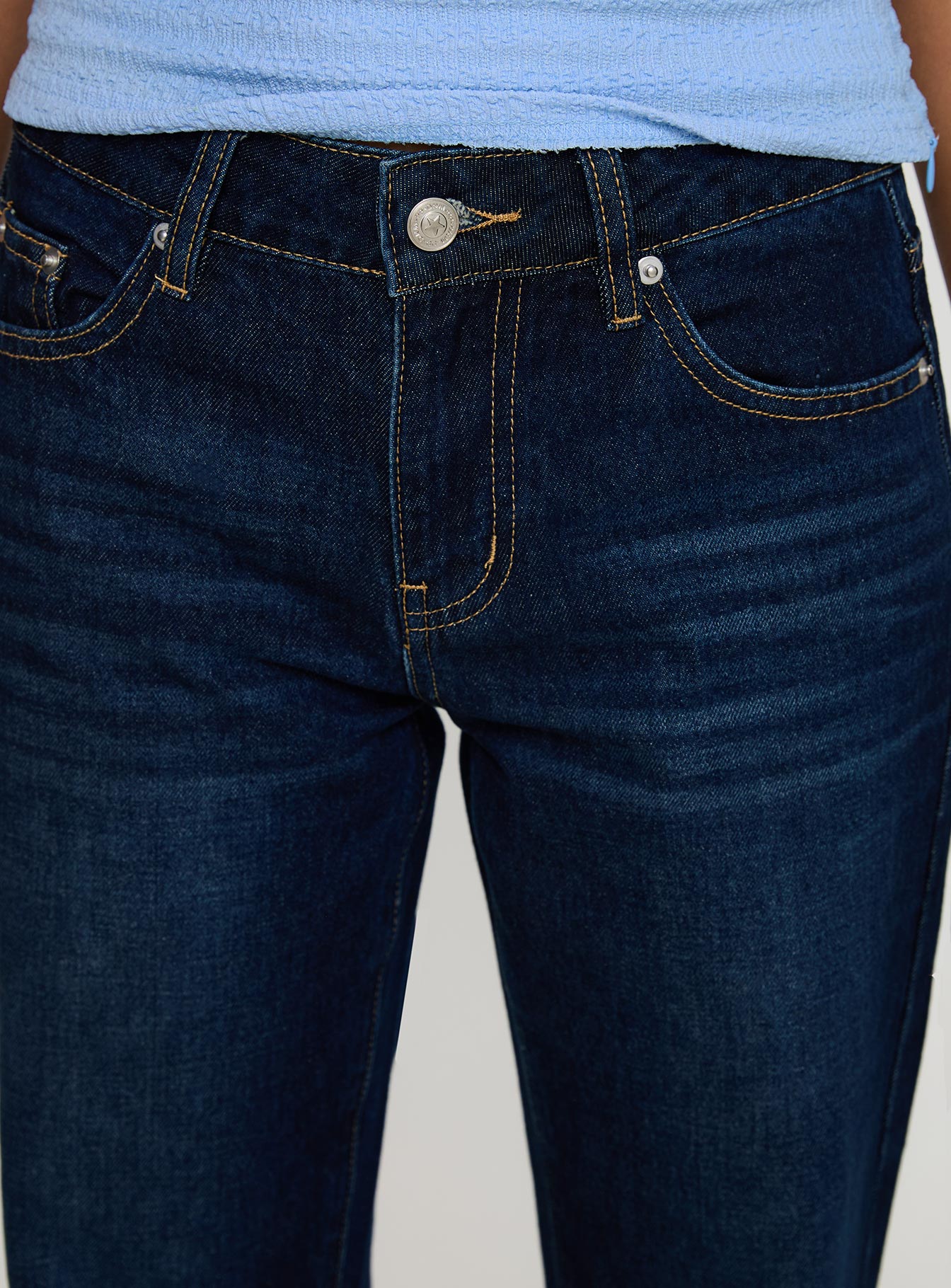 Rearview Low Rise Jeans Dark Blue