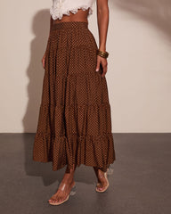 Timeless Allure Polka Dot Midi Skirt