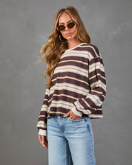 Lyone Cotton Striped Long Sleeve Top