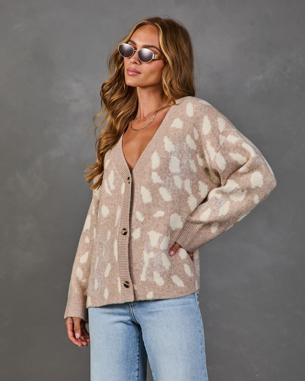 Nylia Animal Print Cardigan