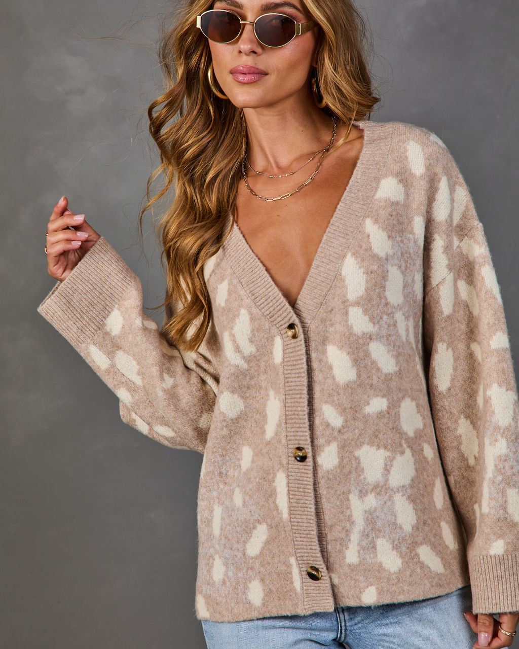 Nylia Animal Print Cardigan