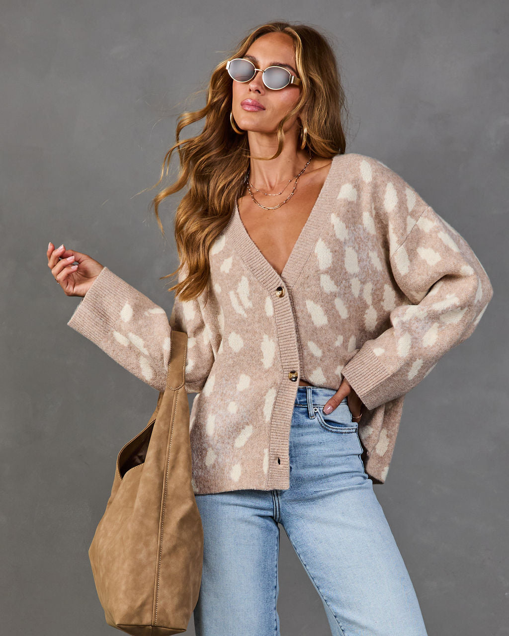 Nylia Animal Print Cardigan