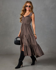 Harvest Darling Plaid Maxi Top