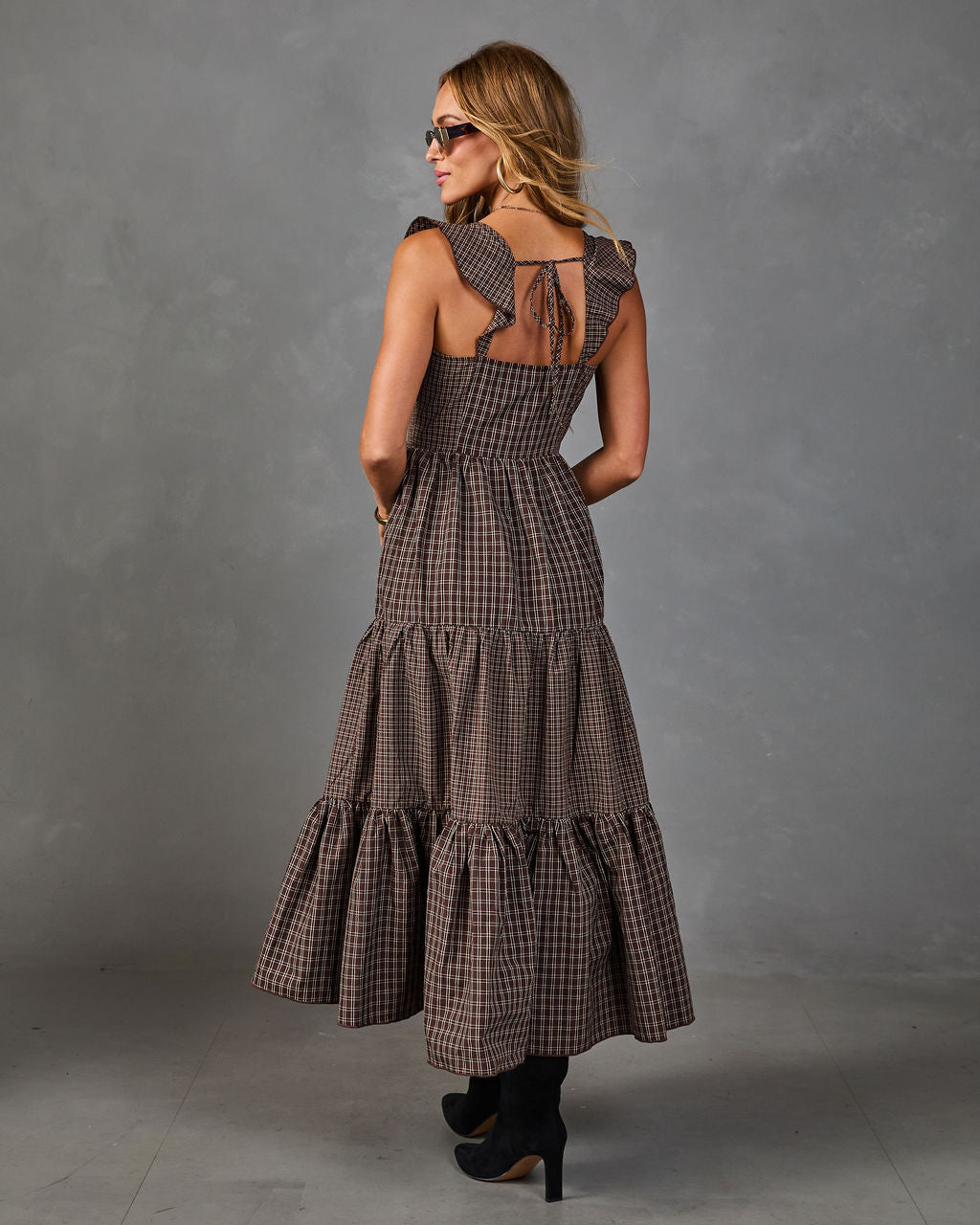 Harvest Darling Plaid Maxi Top