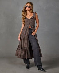 Harvest Darling Plaid Maxi Top