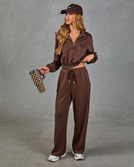 Espresso Ease Scuba Quarter Zip Top