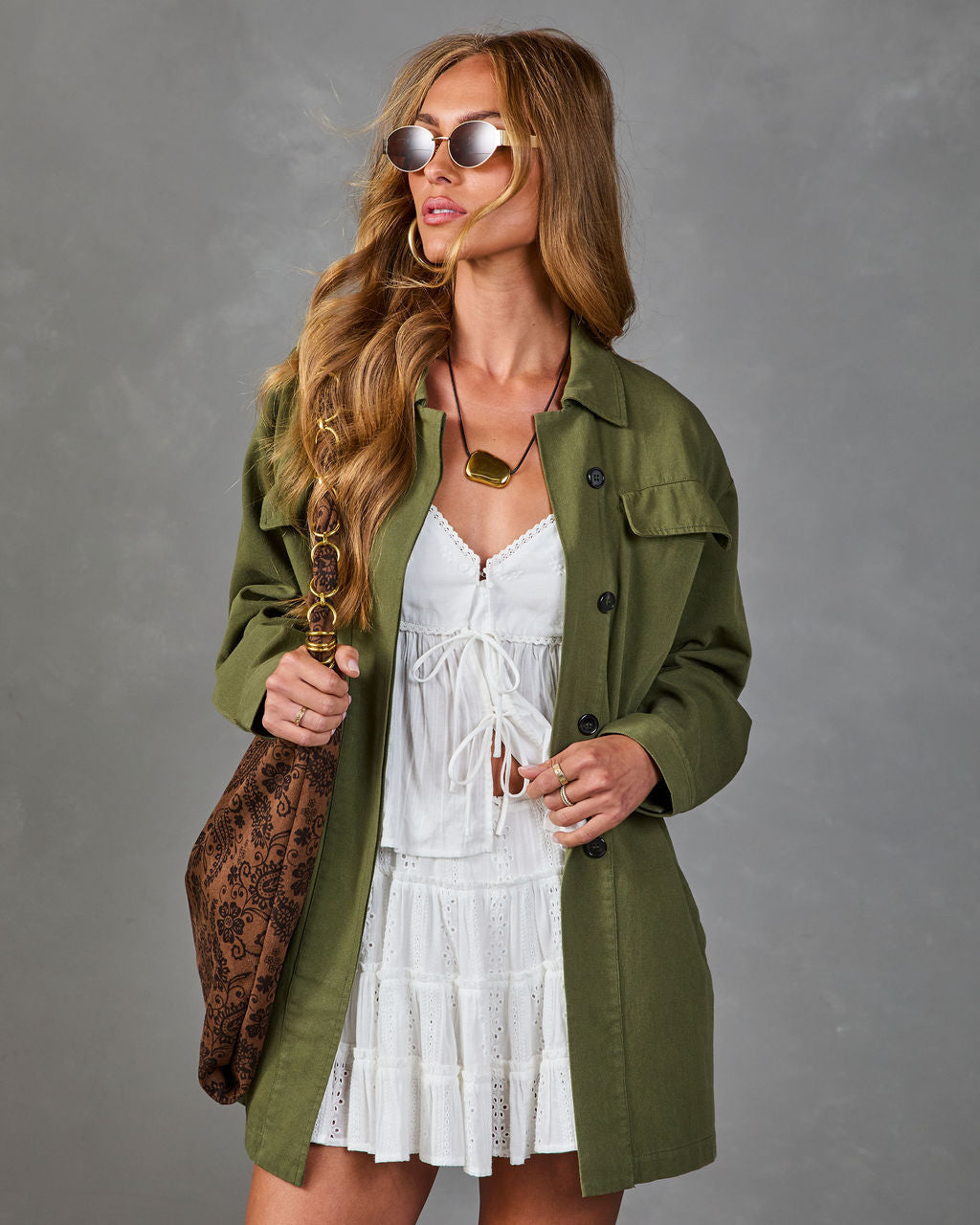 Raw Canvas Cotton Military Jacket