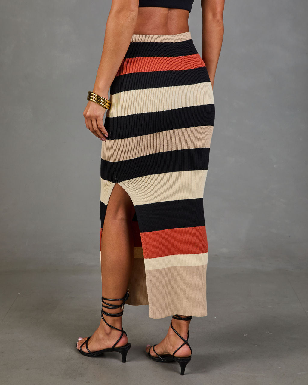 Sienna Hour Cotton Striped Maxi Skirt